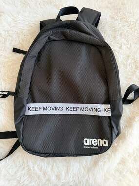 Arena Limited Edition 'Keep Moving' Black Swimming Backpack